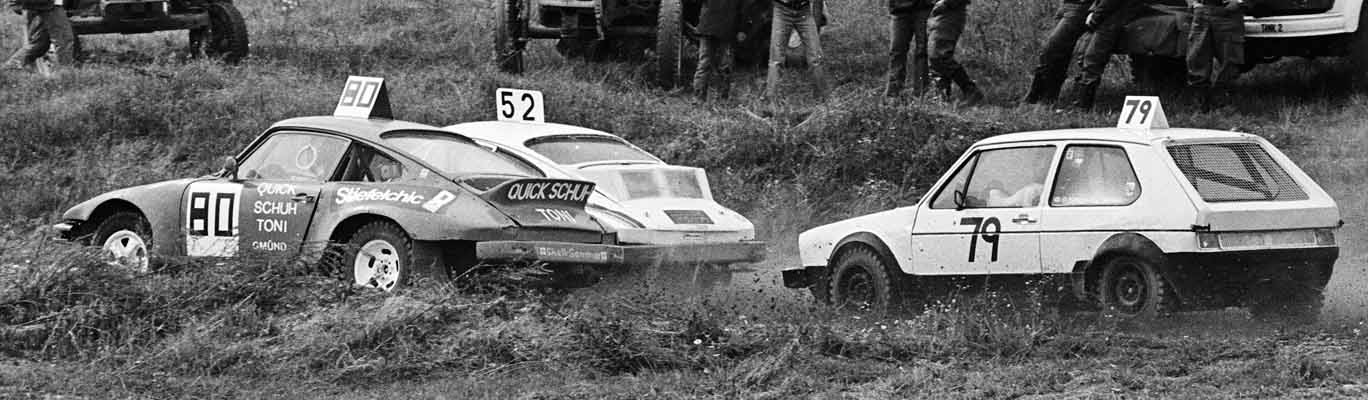 Toni Weissenbck (80, Porsche 911), Ernst Hofer (52, Porsche), Franz Pierer (79, Golf)