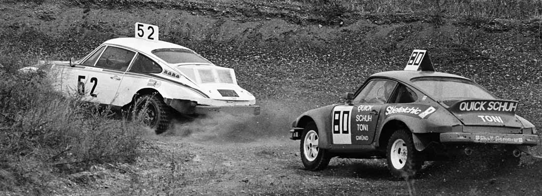 Ernst Hofer (52, Porsche), Toni Weissenbck (80, Porsche 911)