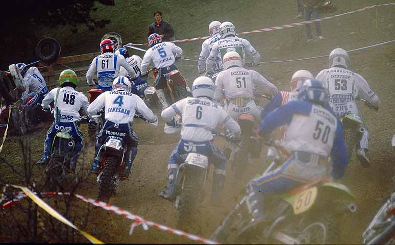 Dave Thorpe (3, Honda), Werner Siegle (14, KTM), Eric Geboers (5, Honda), Gerard Rond (61, Honda), Georges Jobe (2, Kawasaki), Jermey Whatley (48, Kawasaki), Andre Vromans (4, KTM), Jukka Sintonen (6, Husqvarna), Mich