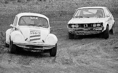alte Postkarte Franz Wurz Memphis Rallyecross VW Käfer Porsche Austria 70er Jahr