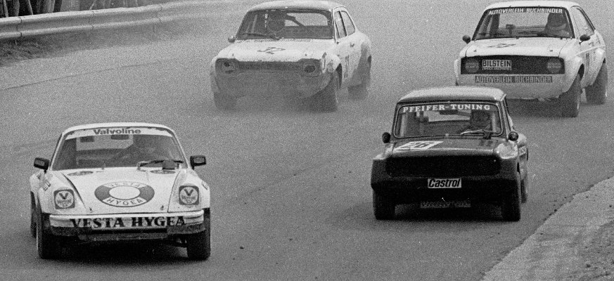 Gerry Pfeiffer (26, Austin Mini), Robert Pucher (32, Ford Escort), Gerhard Lauscher (23, Ford Escort)