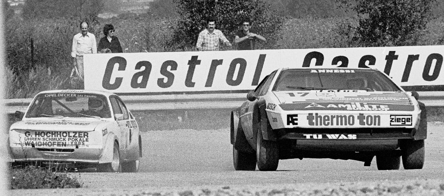 Manfred Parisch (17, Lotus Esprit), Friedrich Riegler (15, Opel Kadett