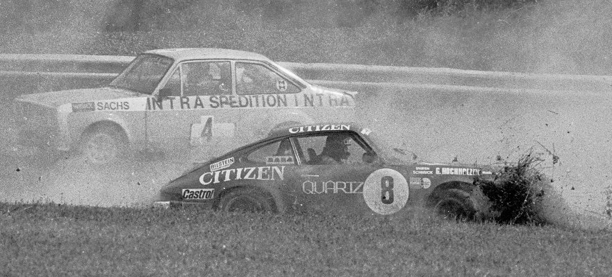 Thomas Kraft (4, Ford Escort), Gnter Spindler (8, Porsche 911)