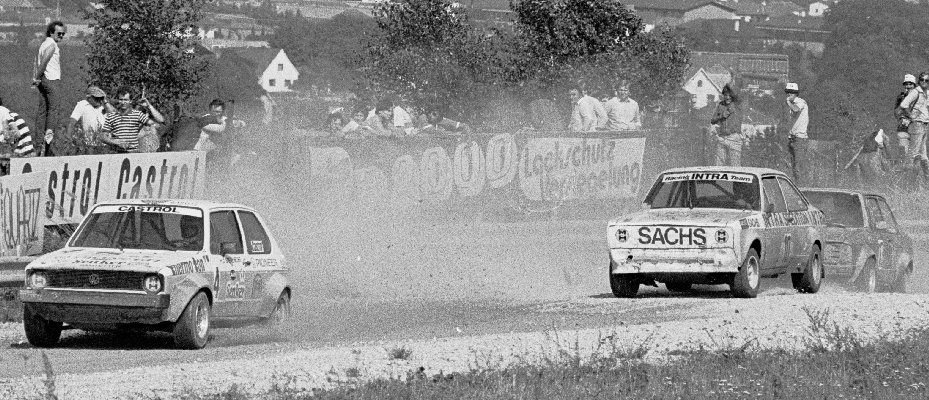 Herbert Breiteneder (4, VW Golf), Thomas Kraft (10, Ford Escort), Raimund Tatzer (13, VW Jetta)