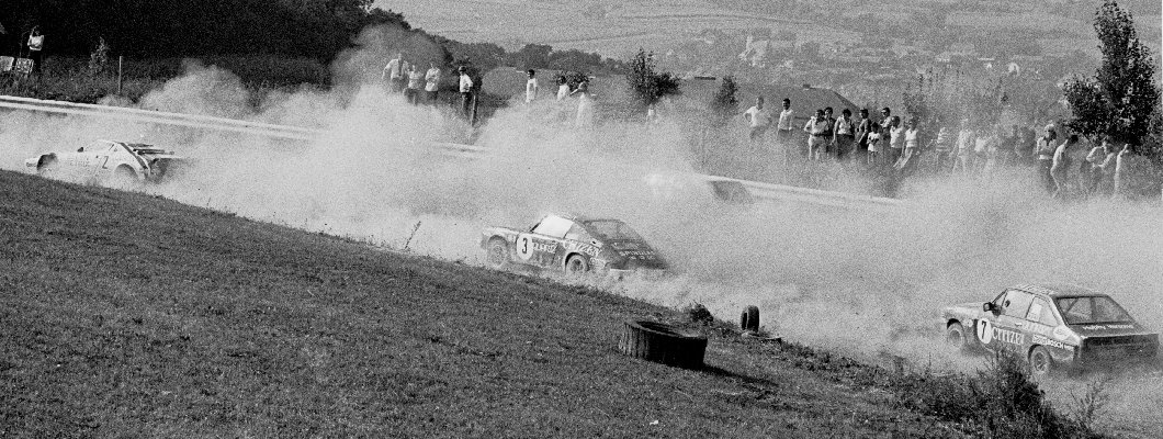 Herbert Breiteneder (4, VW Golf), Andreas Bentza (2, Lancia Stratos), Manfred Parisch (5, Lotus Esprit), Walter Mayer (1, Audi Quattro)