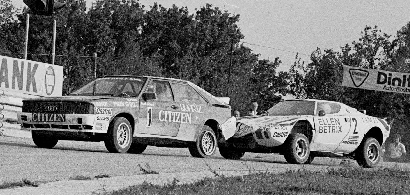Walter Mayer (1, Audi Quattro), Andreas Bentza (2, Lancia Stratos)