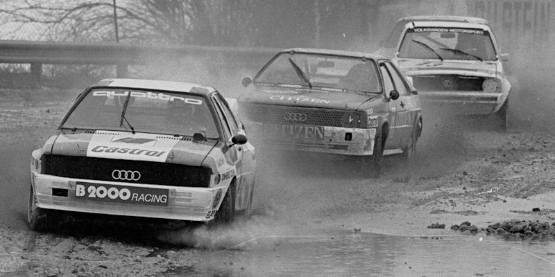 Franz Wurz (2, Audi Quattro), Rene Vontsina (11, Audi Quattro), Friedrich Hainz (13, VW Golf)