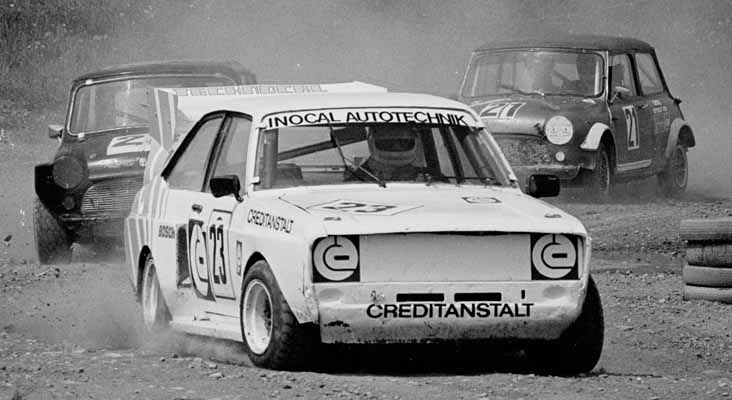 Roland Irschik (23, Ford Escort RS), (Mini), Erhard Zorn (21, Mini 1000)