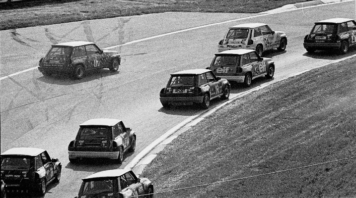 Renault 5 Turbo Rennen, Massimo Sigala (4), John Bolten (24), Walter Rhrl (49), Joachim Winkler (12), Jacques Isler (17), Knut Jger (22)
