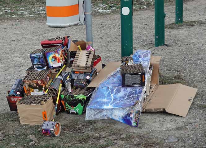 Reste vom Silvesterfeuerwerk