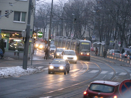 Foto vom 15. Jänner 2010 - Straßenbahn in der Donaufelder Straße