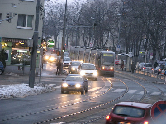 Foto vom 15. Jnner 2010 - Straenbahn in der Donaufelder Strae