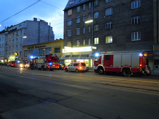 Foto vom 31. Jänner 2010 - Feuerwehreinsatz in der Brünner Straße