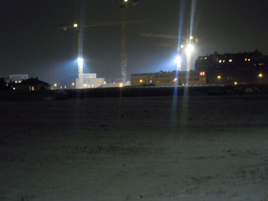 Foto vom 4. Februar 2010 - Baustelle in der Donaufelder Strae