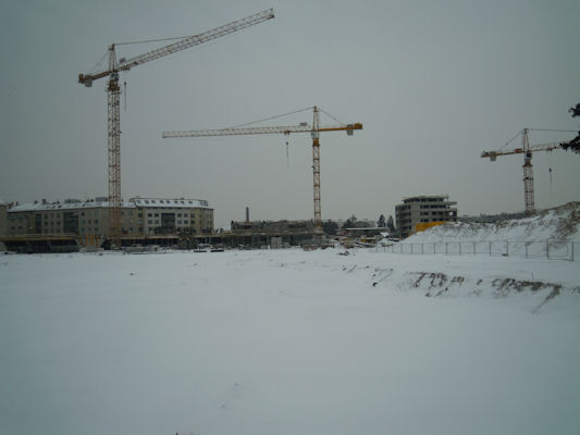 Foto vom 12. Februar 2010 - Baustelle Donaufelder Straße