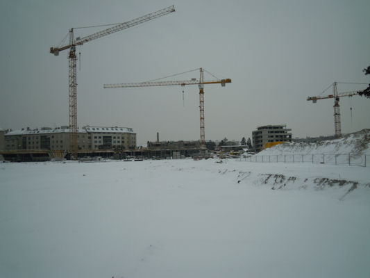 Foto vom 12. Februar 2010 - Baustelle Donaufelder Strae