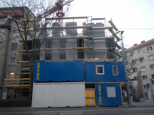 Foto vom 18.M�rz 2014 - Baustelle Donaufelder Stra�e