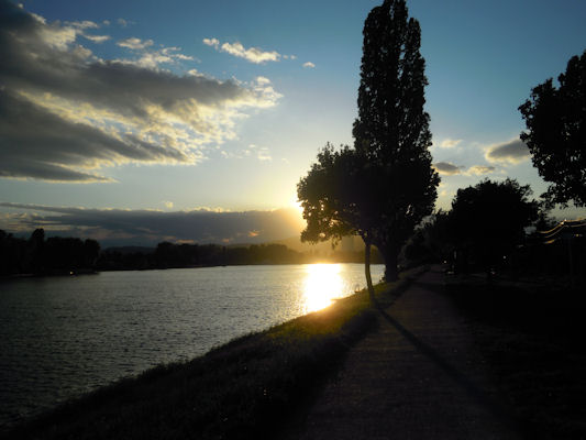 Foto vom 6. Mai 2010 - Sonnenuntergang an der Alten Donau