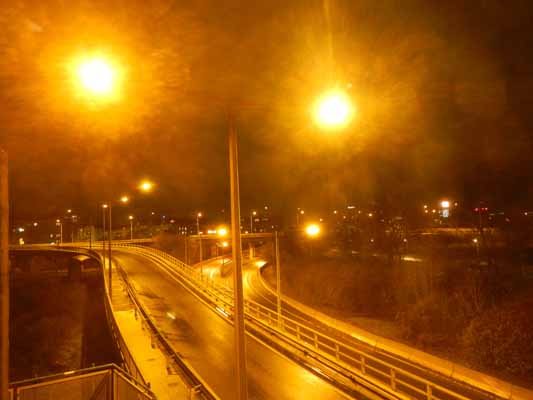 Foto vom 14.Jänner 2015 - Auffahrt zur NOrdbrücke