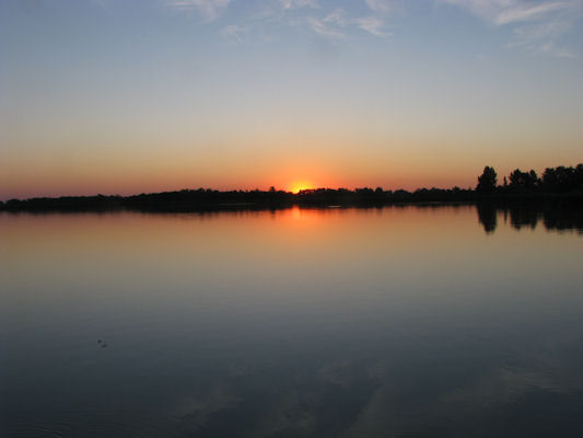 Foto vom 9. Juli 2010 - Sonnenuntergang am Zicksee