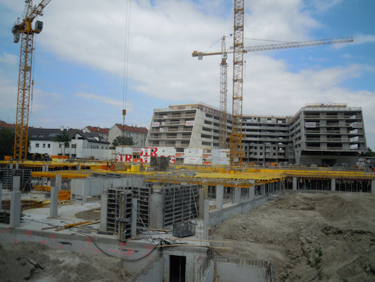 Foto vom 23. Juli 2010 - Baustelle Donaufelder Strae