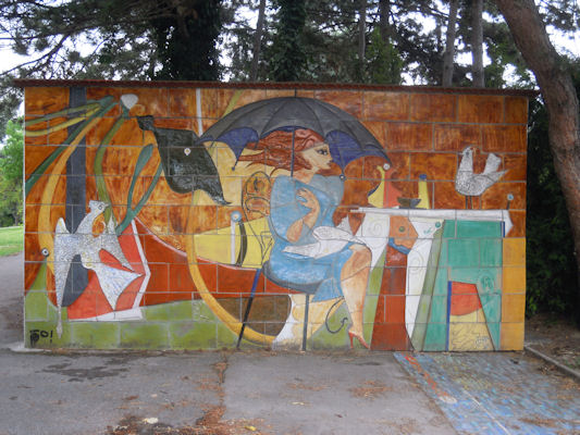 Foto vom 27. Juli 2010 - Mosaik von Leherb im Donaupark