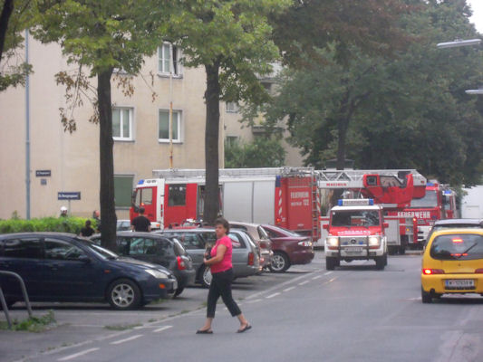 Foto vom 18. August 2010 - Feuerwehreinsatz in der Bessemerstraße