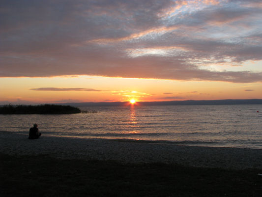 Foto vom 25. August 2010 - Sonnenuntergang am Neusiedler See