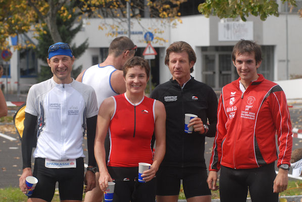 Foto vom 19. September 2010 - Duathlon Ternitz (Walter Pmmerl, Bettina Zelenka, Gerhard Watzer, Thomas Cserko)