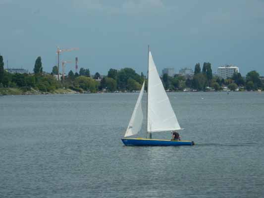 Foto vom 5. Mai 2017 - Segelboot auf der Alten Donau