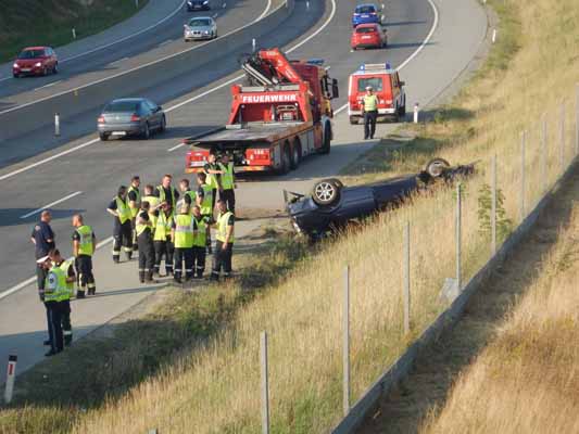 Foto vom 24. Juni 2017 - Unfall auf der S2