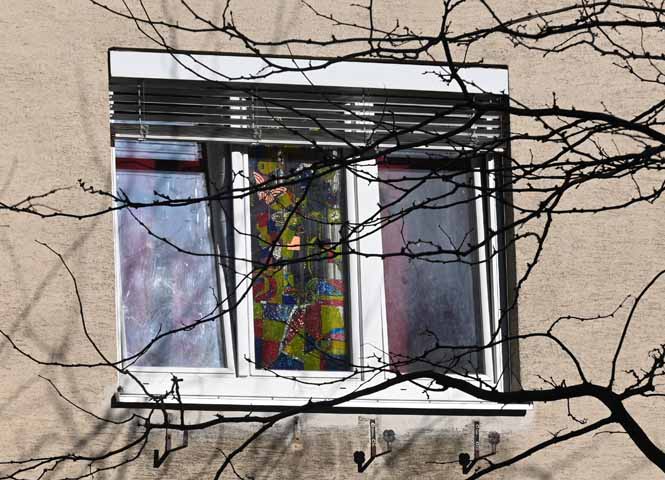 geschmücktes Fenster